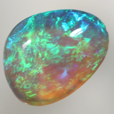 SOLID CRYSTAL OPAL Beautiful green fire, bright and crisp, transparent body